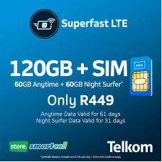 SIM Only + 120GB Telkom Data Bundle